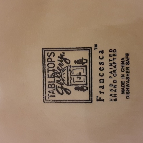 Vintage Tabletop Gallery Francesca Pottery Coasters set/Holder Fruit Handpainted - Picture 9 of 16